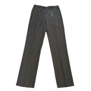 Zanella NWT Dress Pants Size 34 US Todd In Gray 100% Wool Holes Read Desc